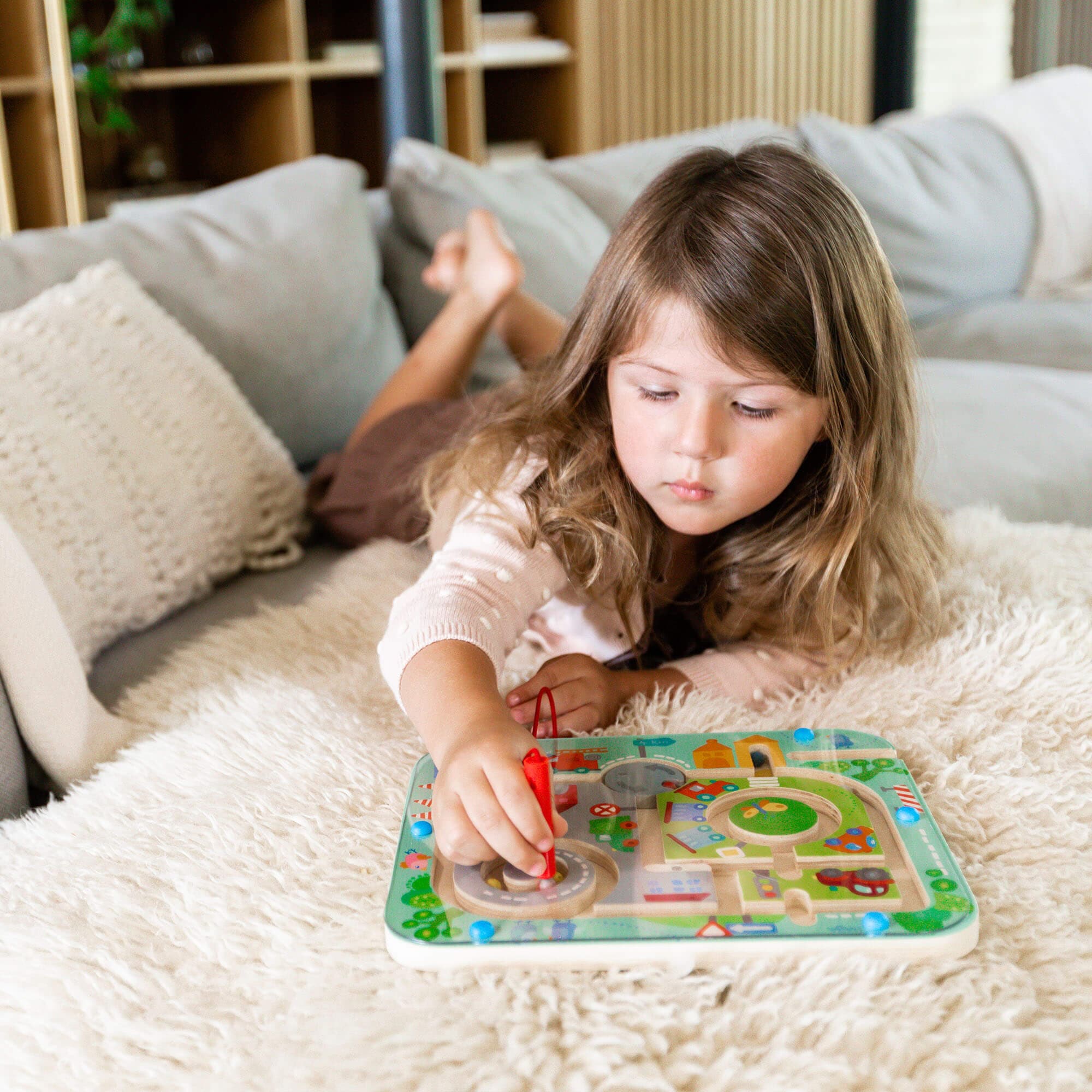 HABA Town Maze Magnetic Puzzle Game for Ages 2-5