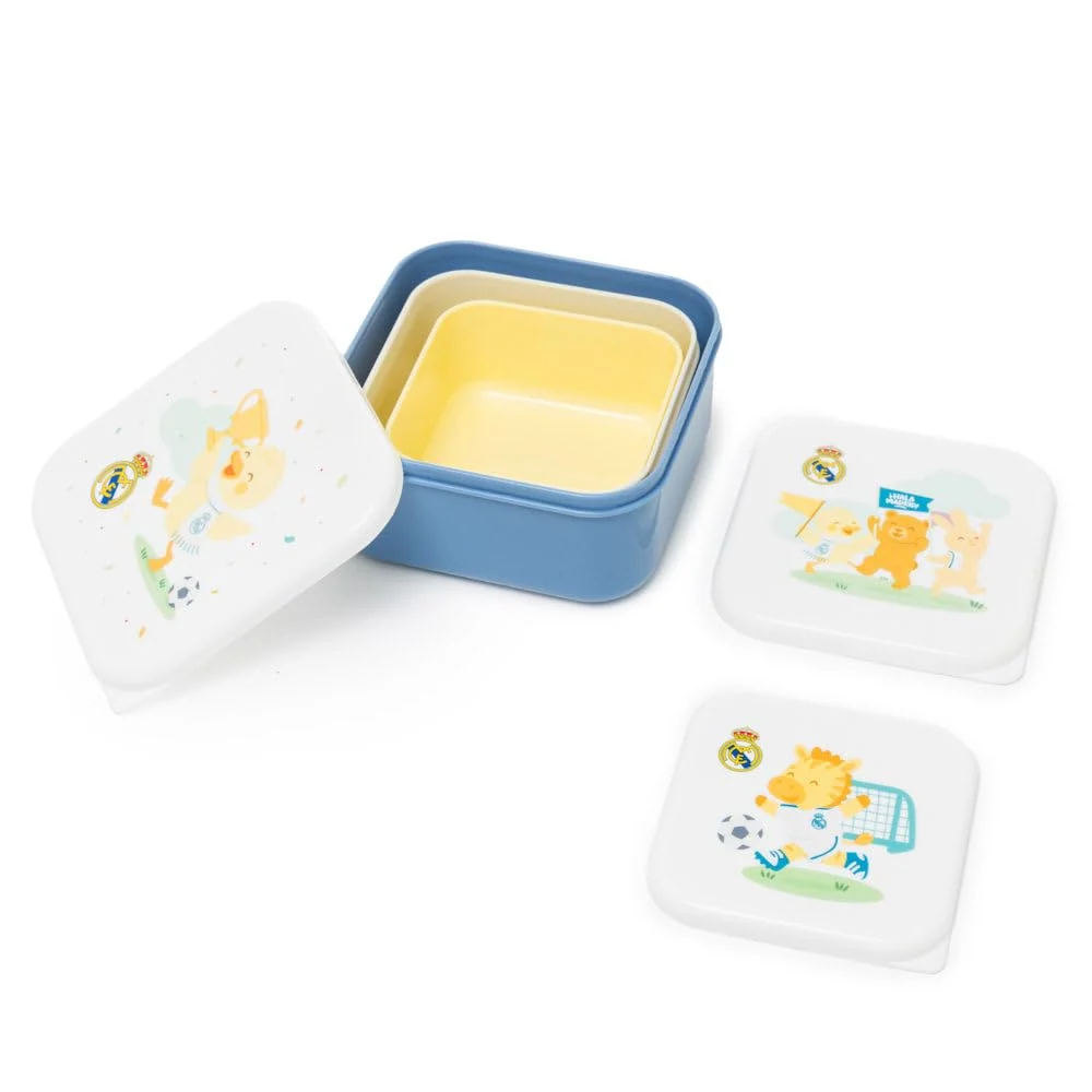 Real Madrid 3-Pack Snack Box Set for Little Fans