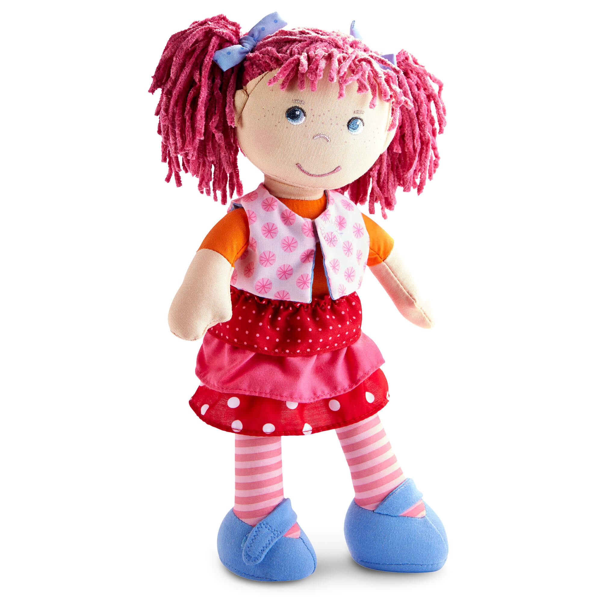 Lilli-Lou 12 Inch Soft Doll with Pink Chenille Pigtails