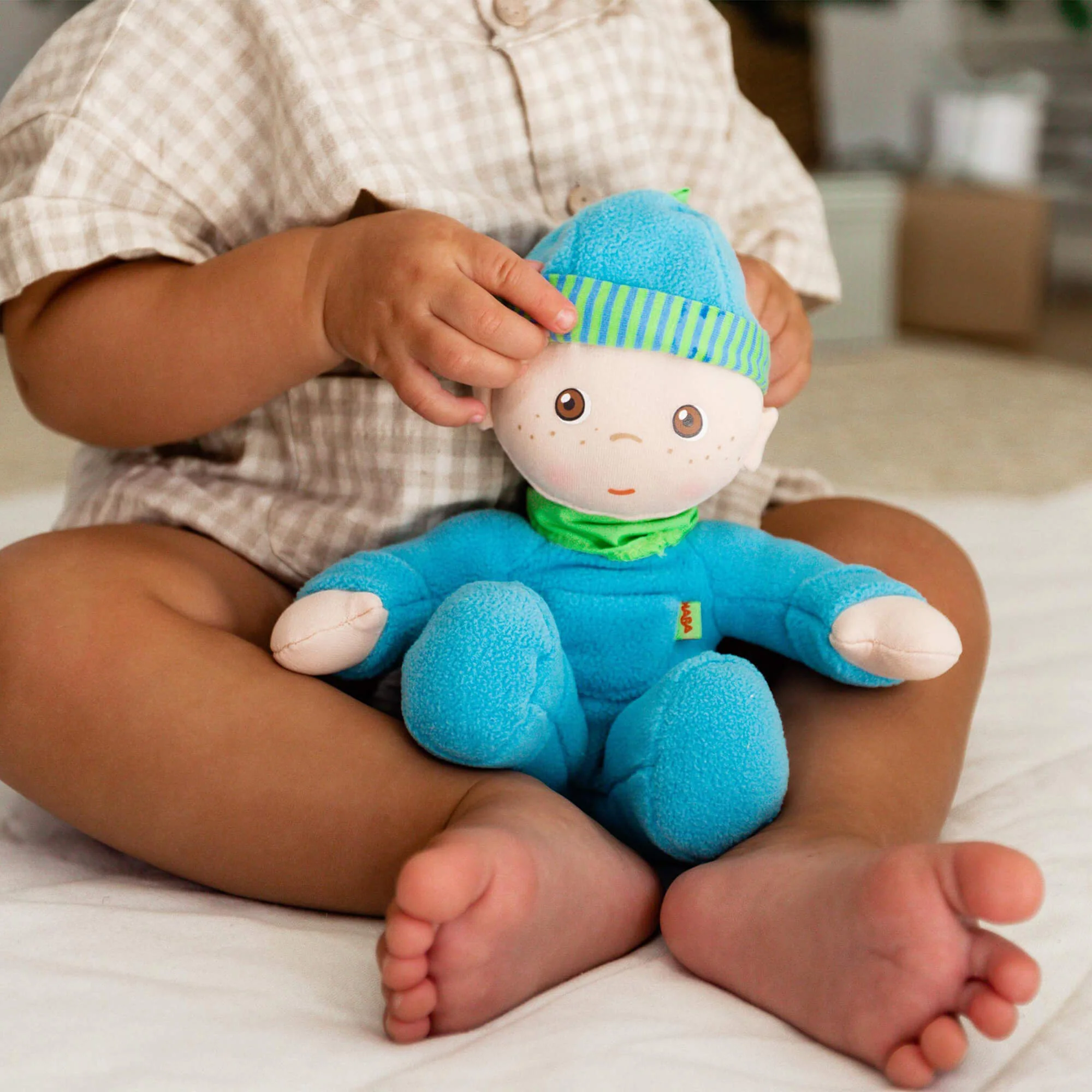 Luis Snug Up Doll 8" First Baby Doll by HABA