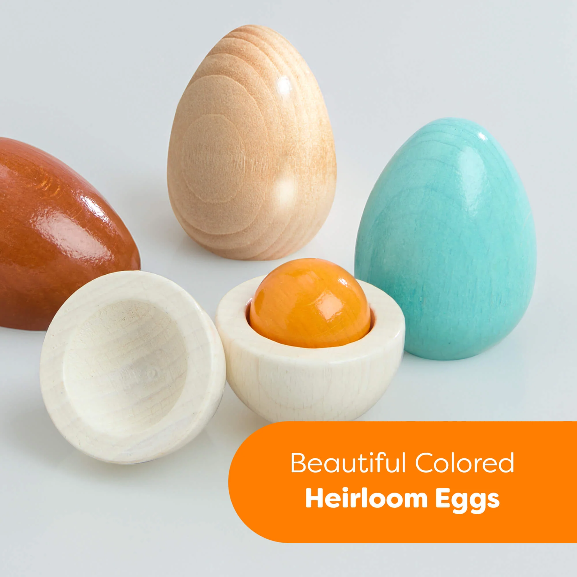 Creative Play Wooden Eggs Play Food Set with Carton