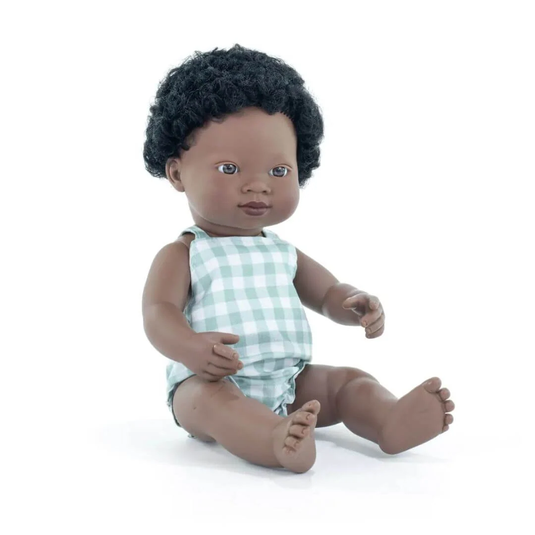Miniland My Friends & Me 15" Black Boy Doll for Empathy Play