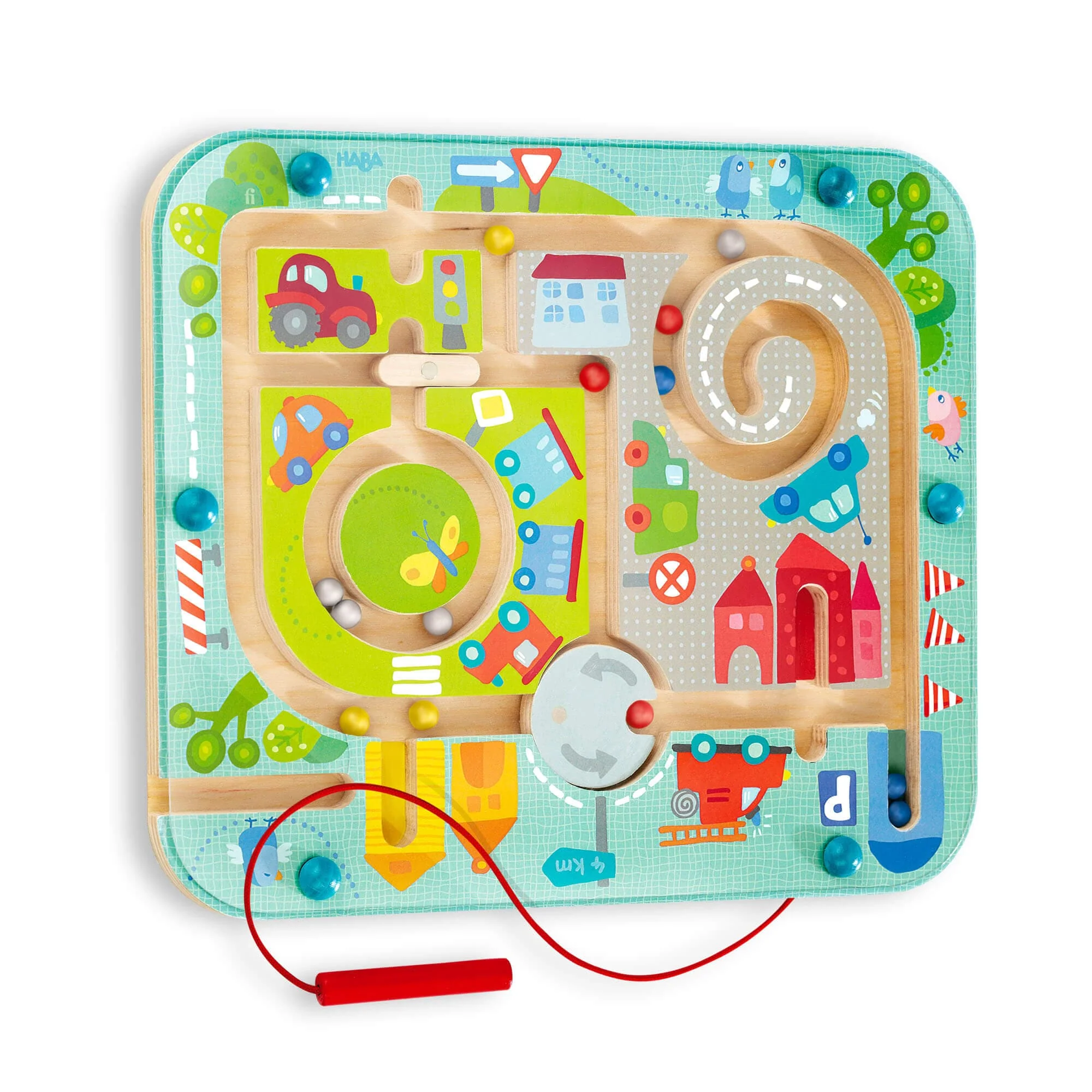 HABA Town Maze Magnetic Puzzle Game for Ages 2-5