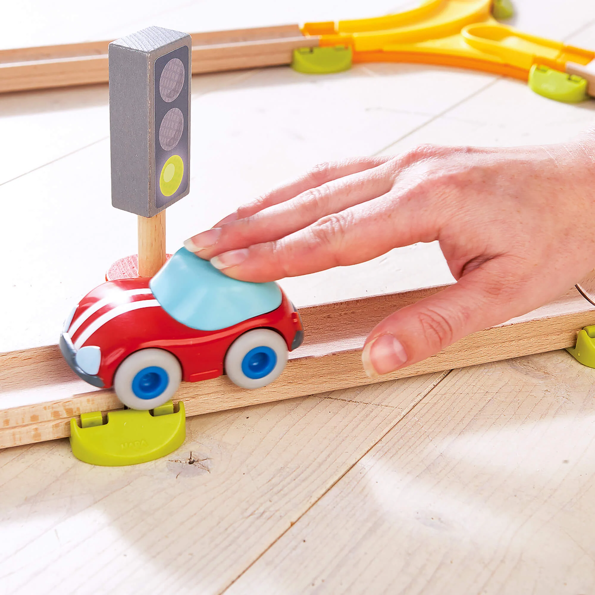 HABA Cars Red Speedster with Momentum Motor for Toddlers