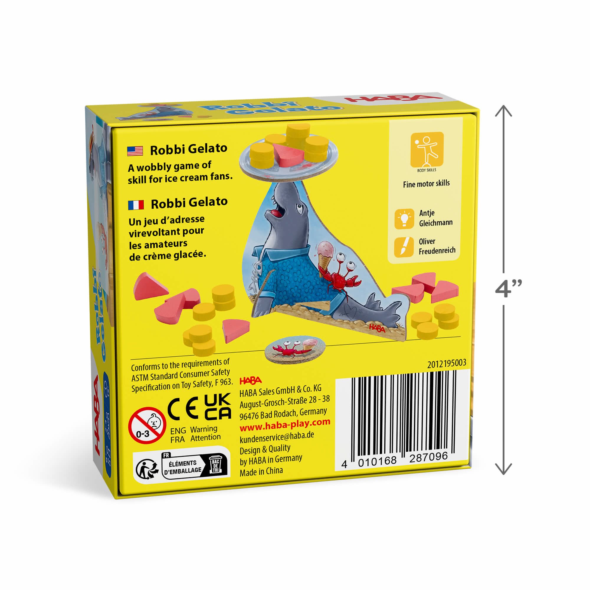 Robbi Gelato Wobbly Seal Balancing Game for 2 to 4 Players