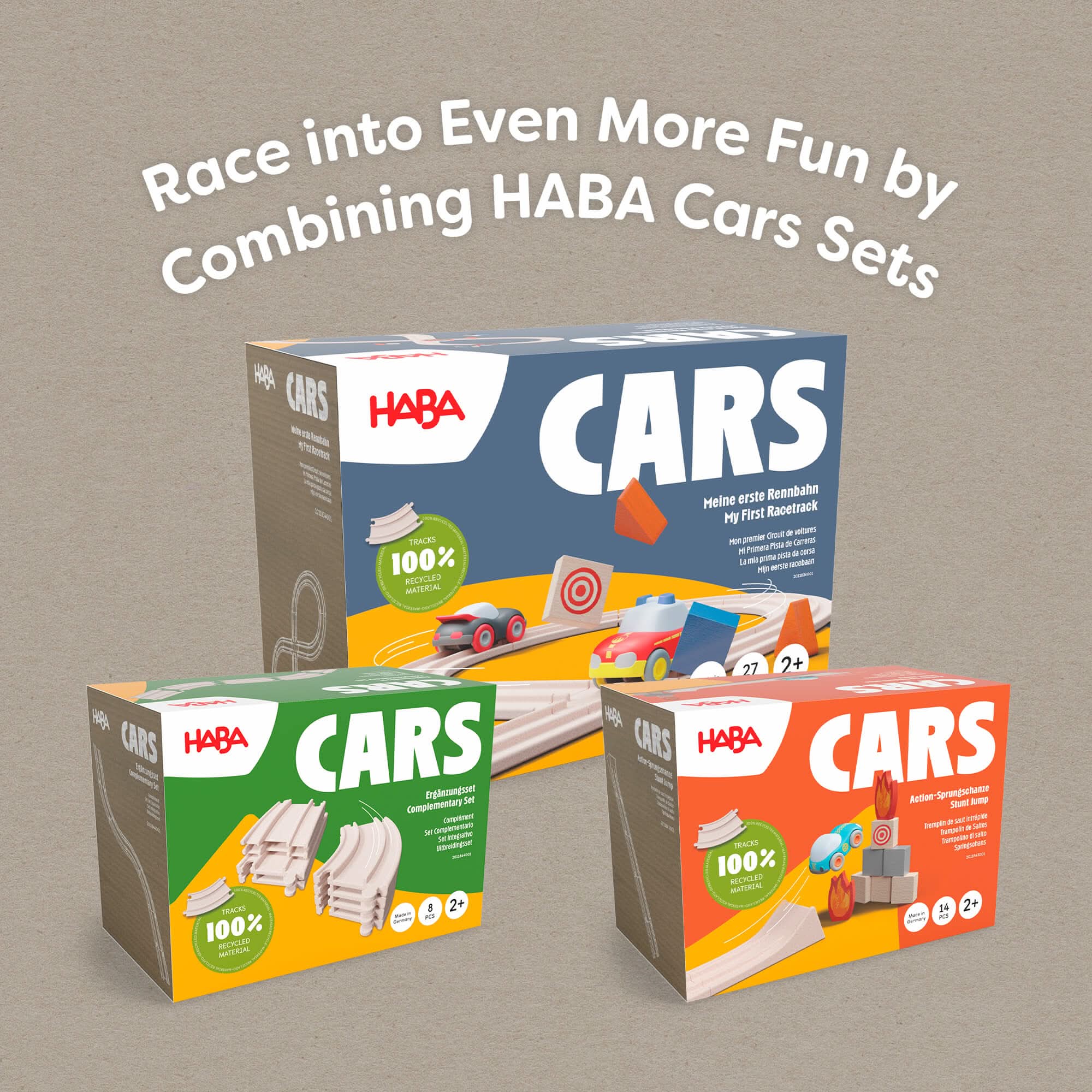 HABA Cars Ultimate Bundle: Racetrack, Stunt Jump & Expansion Sets