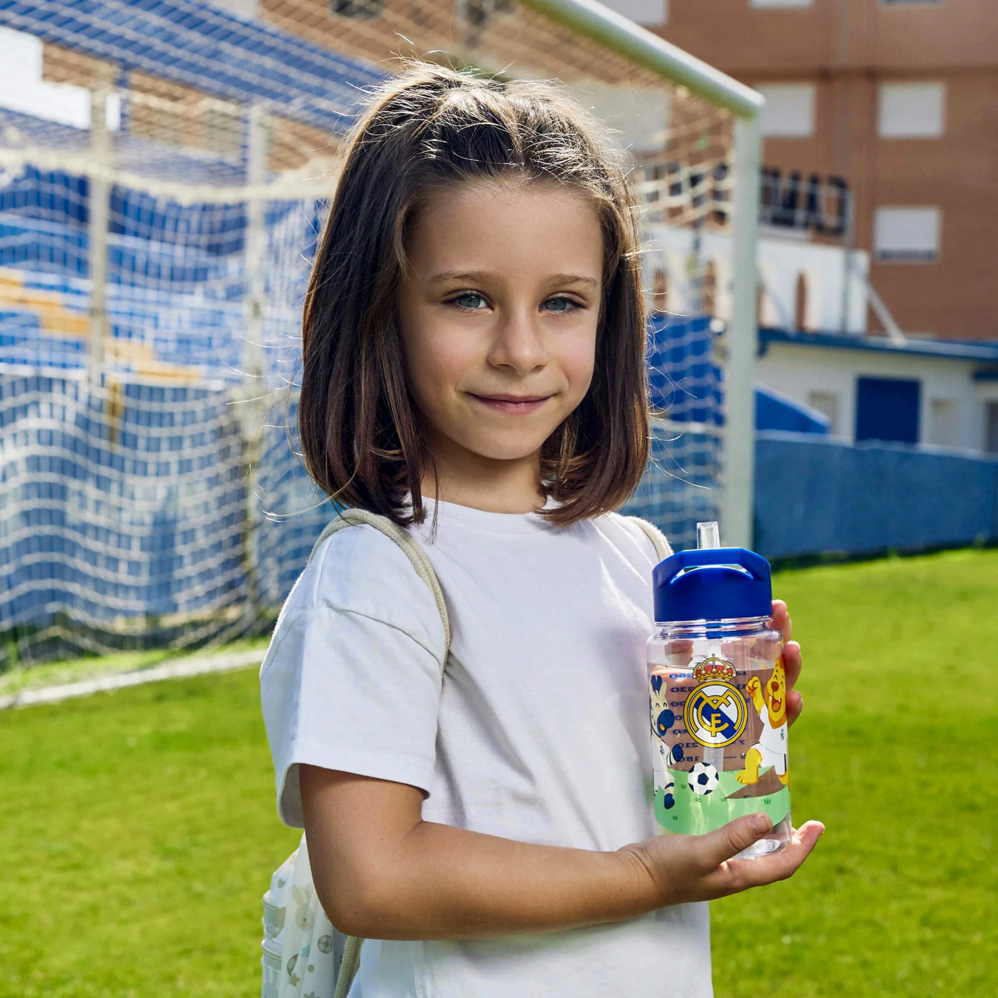 Real Madrid Kiddie Water Bottle for Kids Ages 3-7