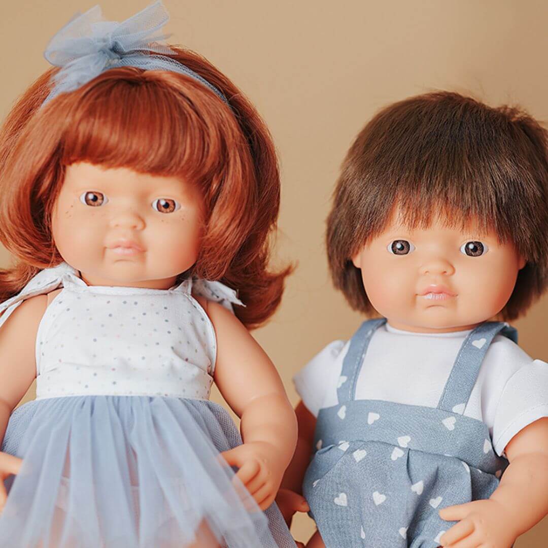 Miniland My Friends & Me 15" Doll with Red Hair, Girl