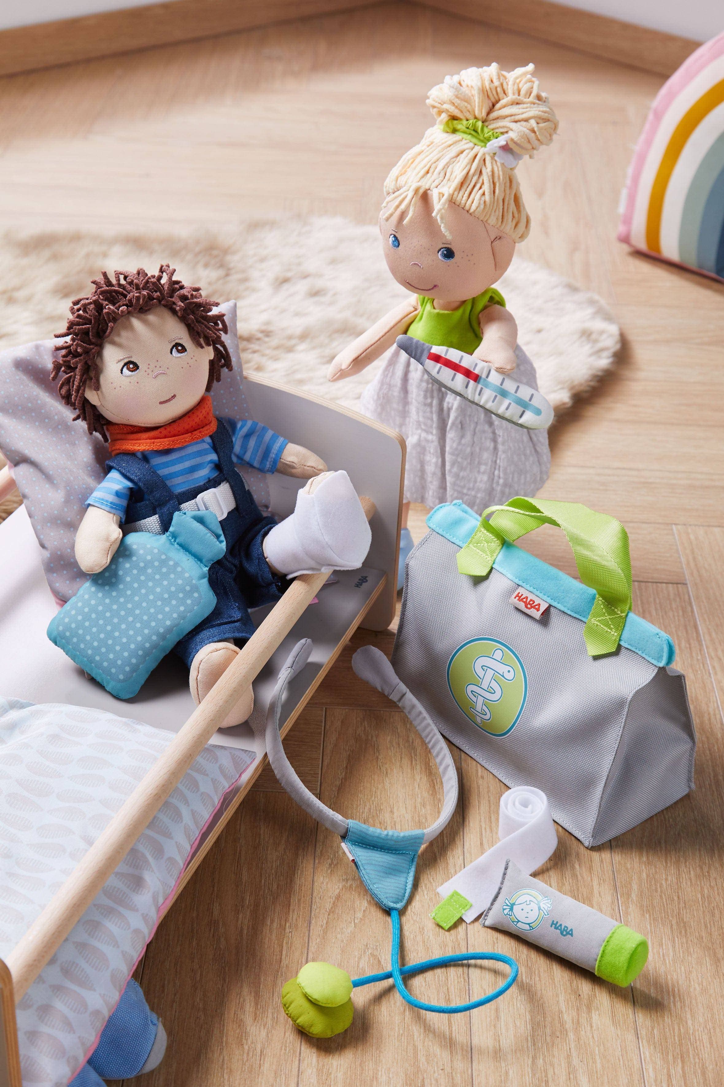 Plush 7-Piece Doctor Kit for Kids with Carry Bag