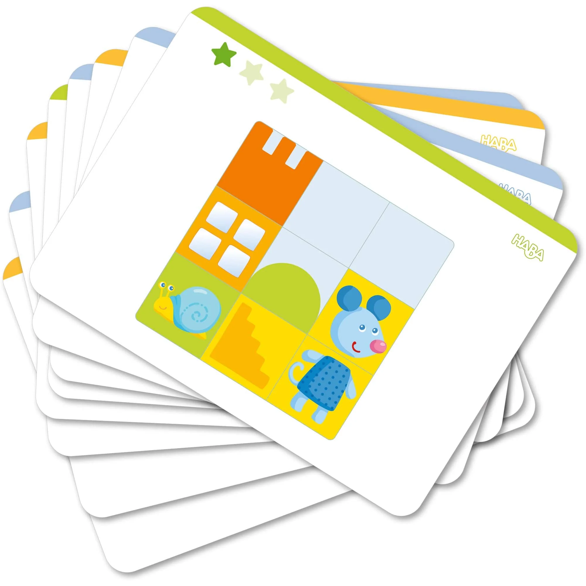 Animal Squares Arranging Game with Frog, Cat and Mouse