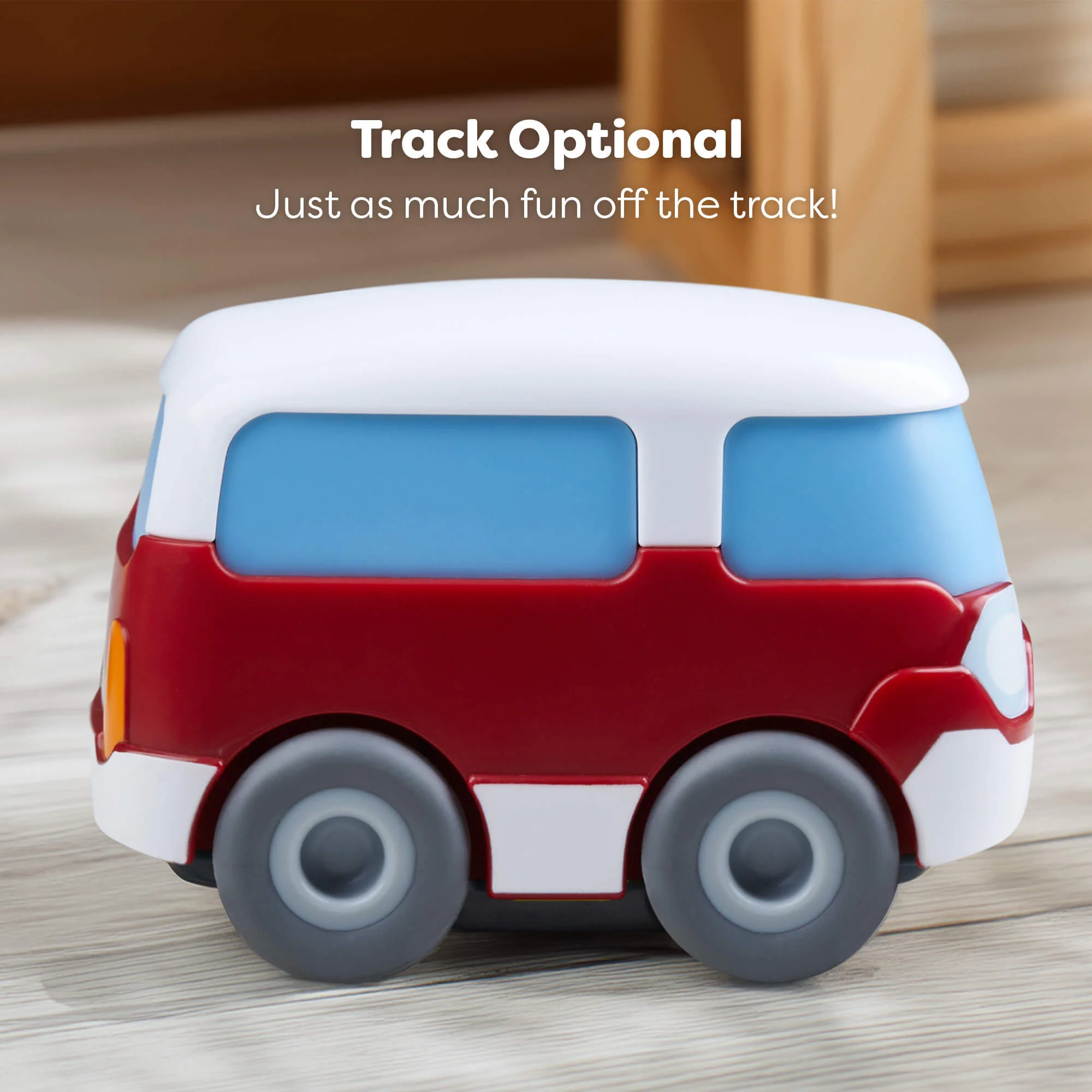 HABA Kullerbü Red Mini Bus with Momentum Motor for Toddlers