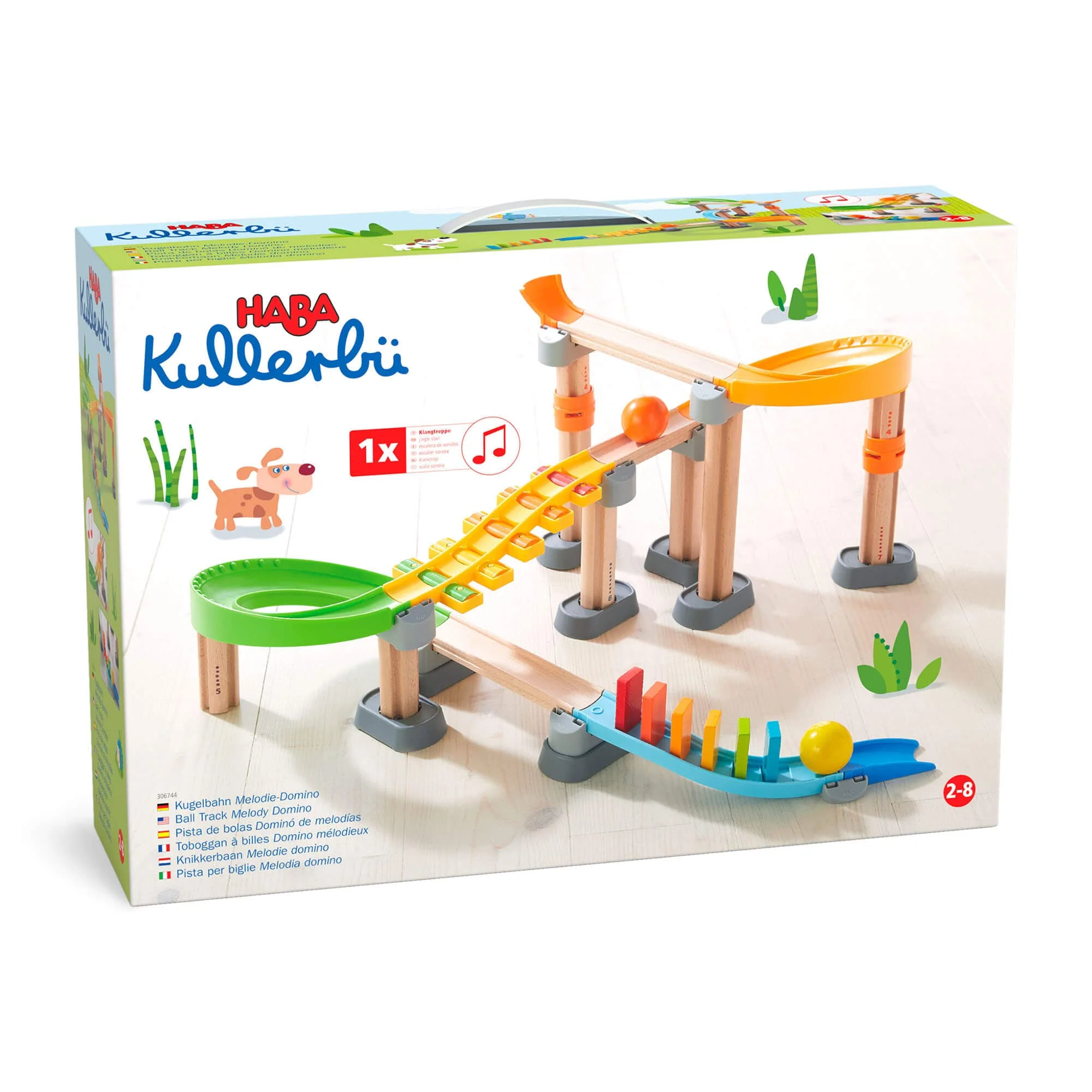 Kullerbu Melody 多米诺骨牌套装 带音效楼梯的滚珠轨道