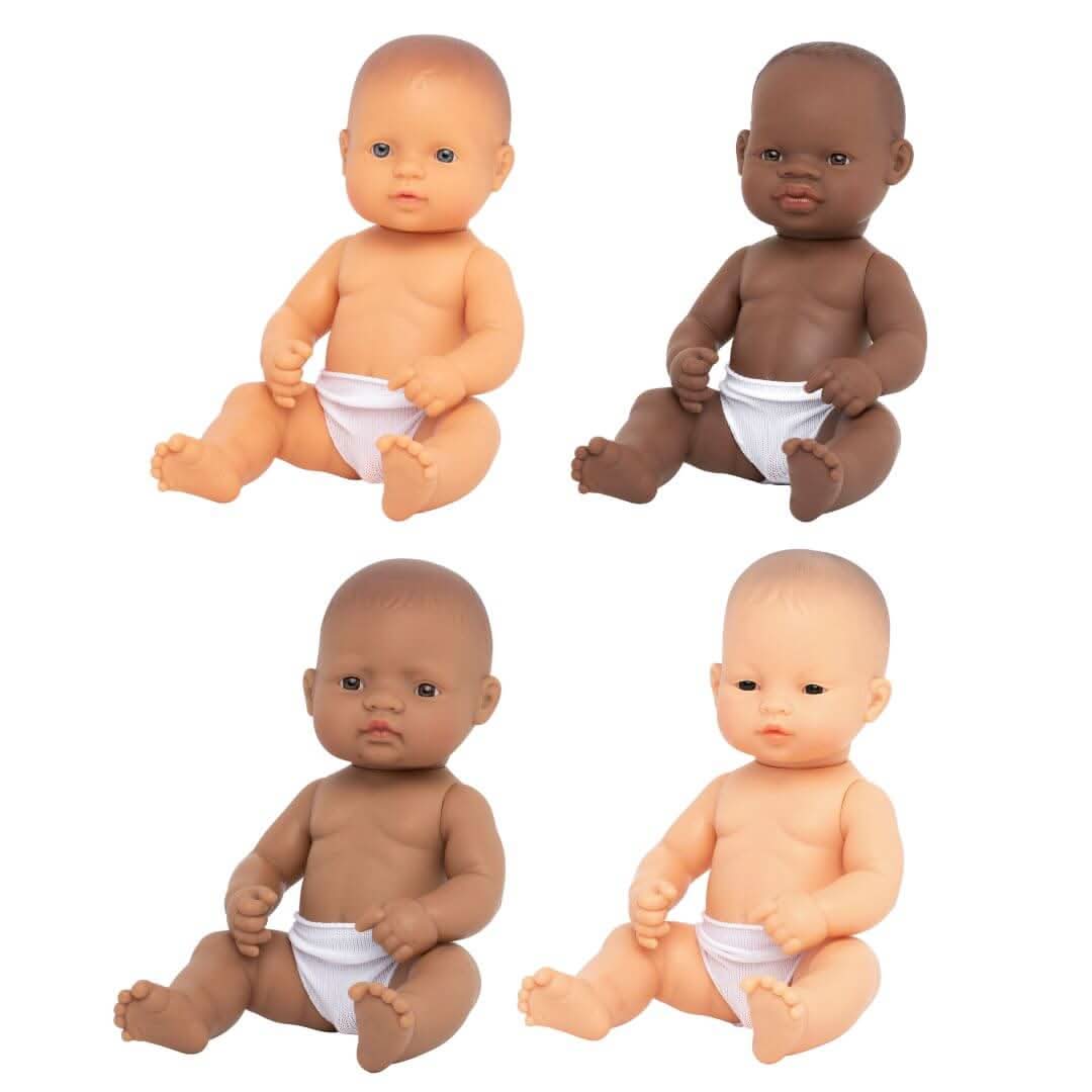 Miniland Realistic Baby Boy Doll 12 5/8 Inch Soft Vinyl