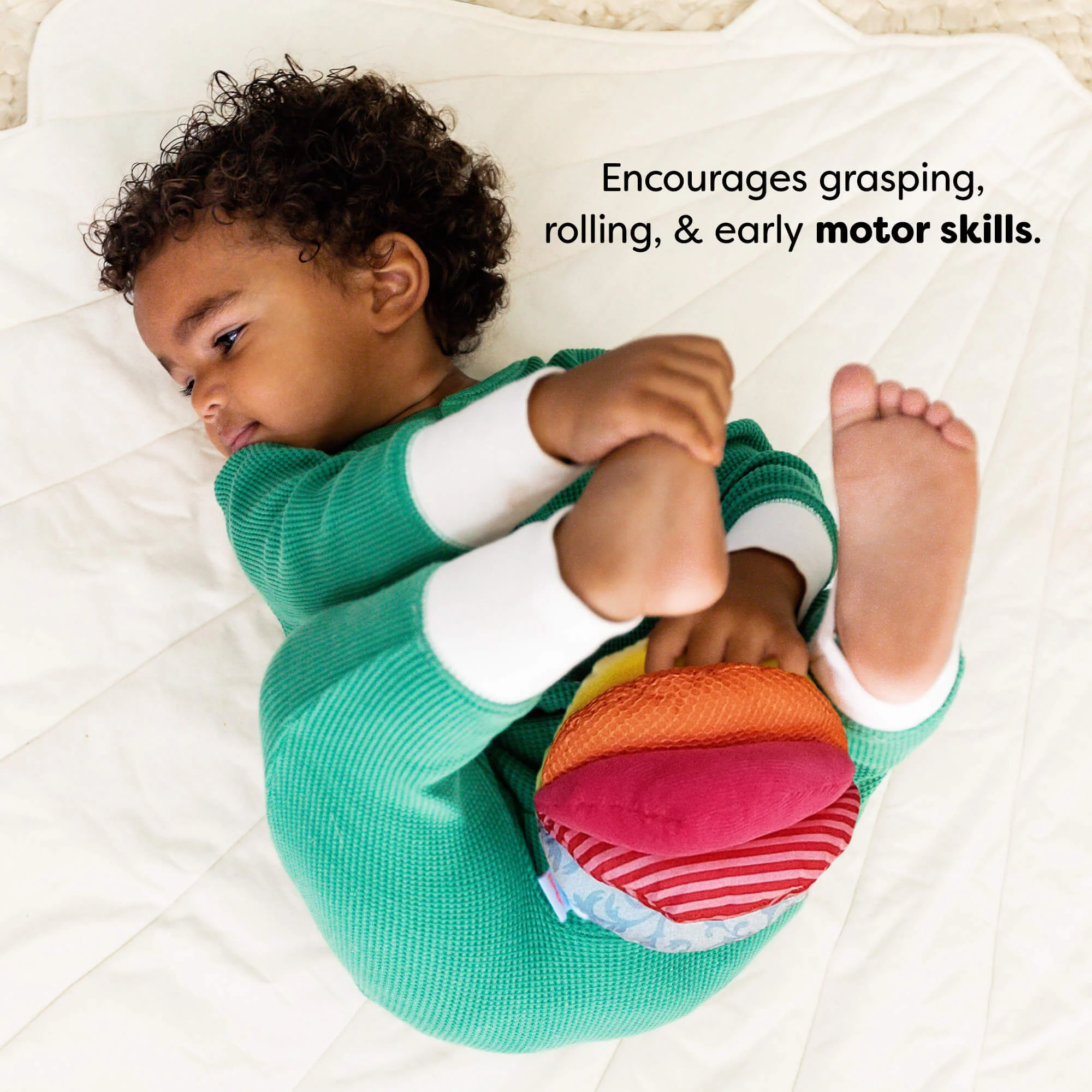 HABA Rainbow Fabric Baby Ball for Sensory Play and Early Motor Skills