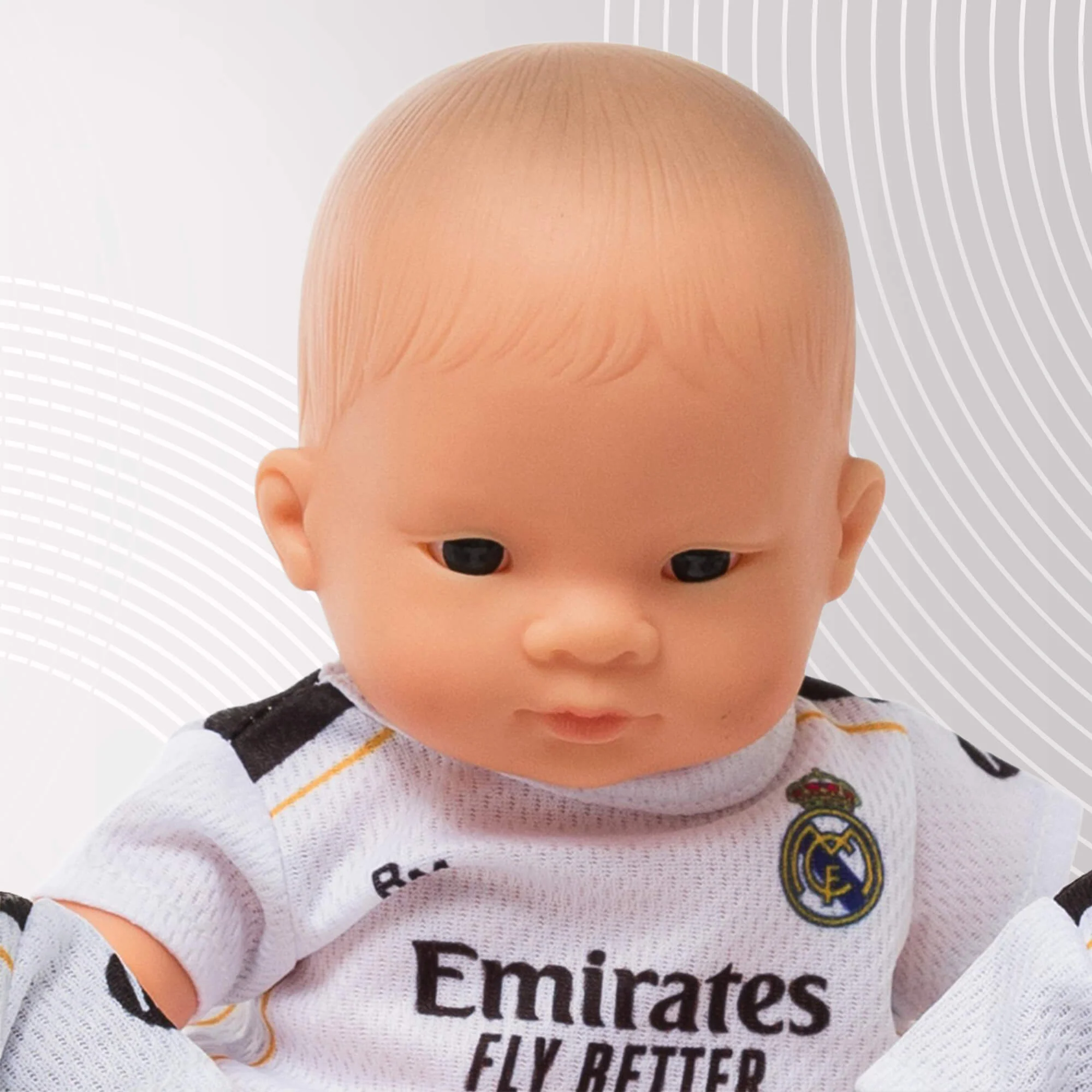 Miniland Real Madrid Asian Girl Doll in Official Home Kit