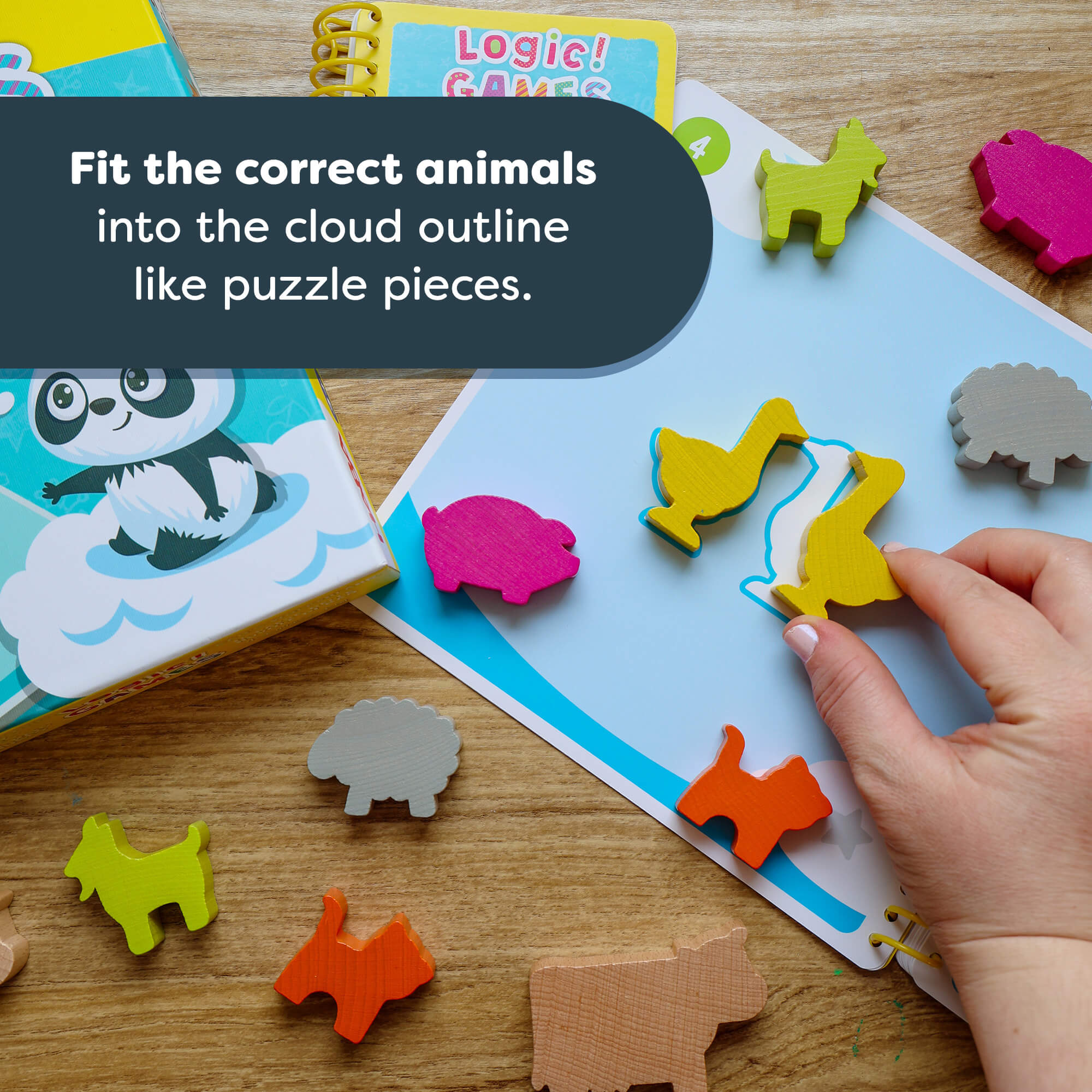 Logic GAMES Bao's Cloudland Wooden Puzzle and Stacking Game