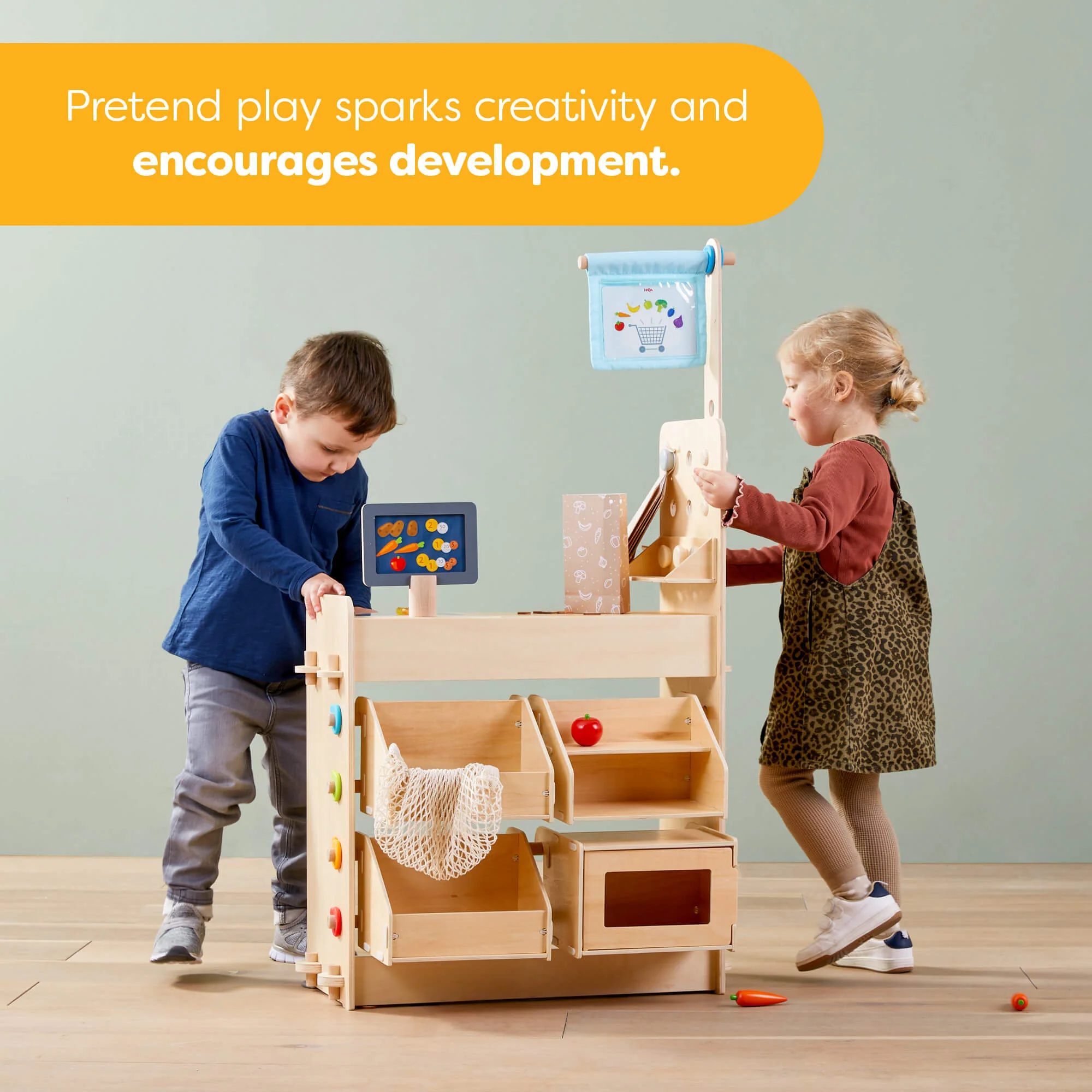 Creative Play 3 in 1 – Play Kitchen, Store & Workshop