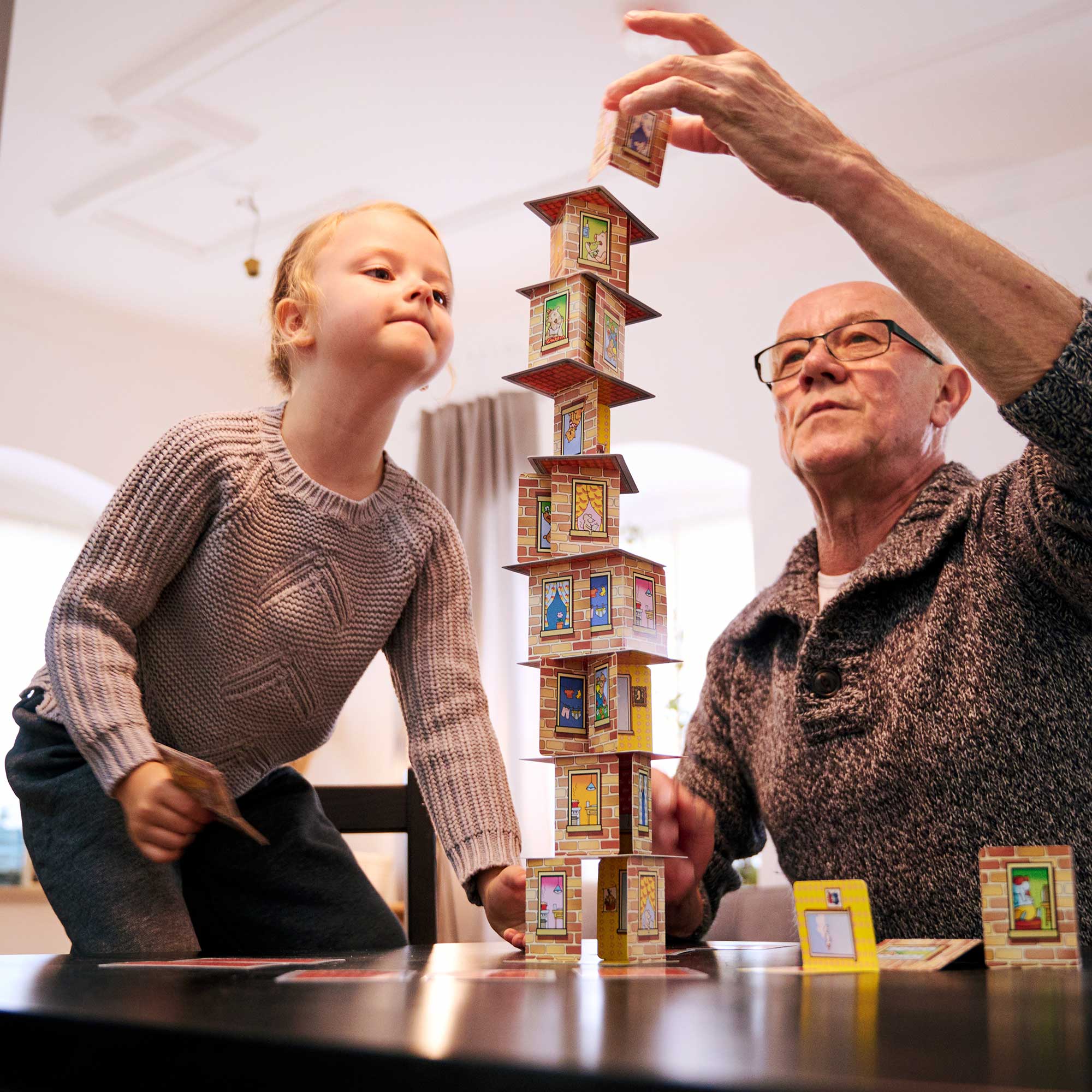 Rhino Hero Stacking Cards Game for Family and Classroom Play