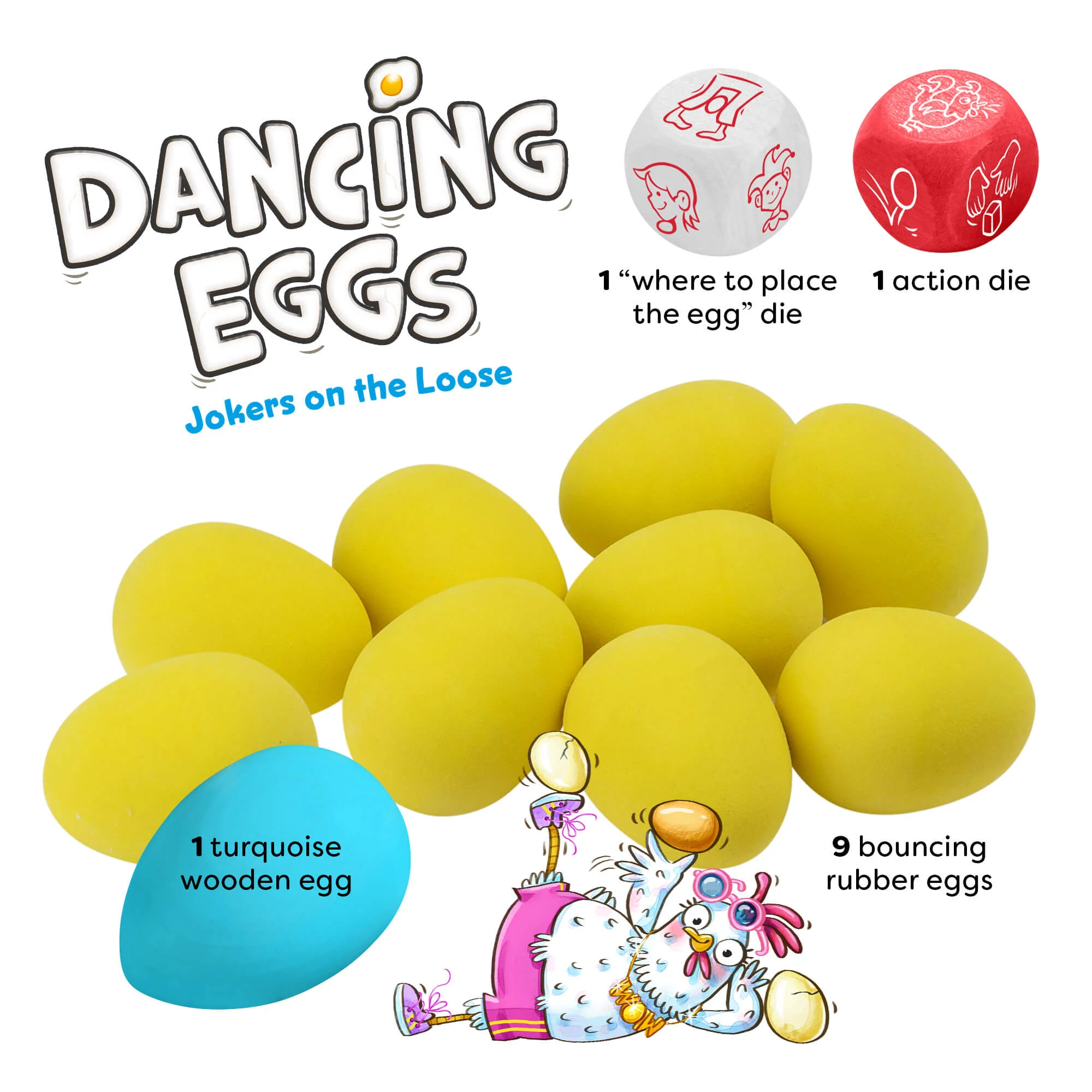 Dancing Eggs Movement and Balancing Party Game for 2-4 Players
