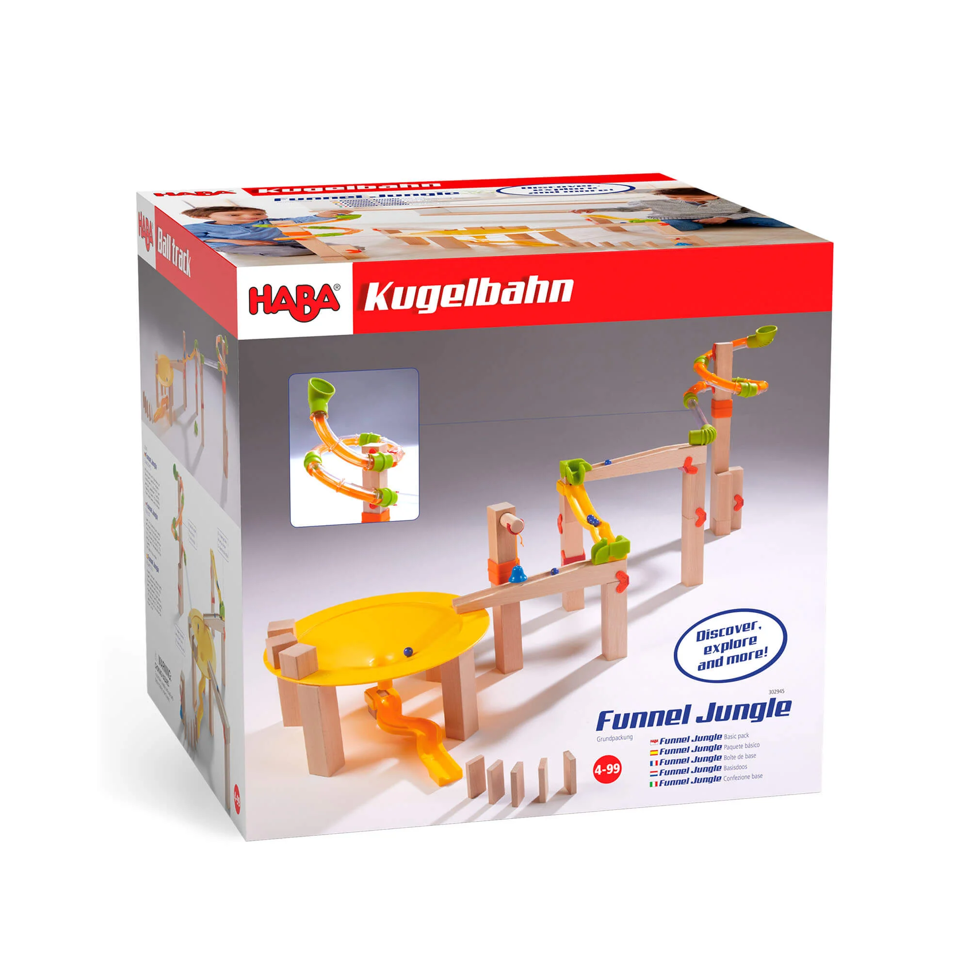 HABA Marble Run Funnel Jungle Starter Set for Fast Building Fun