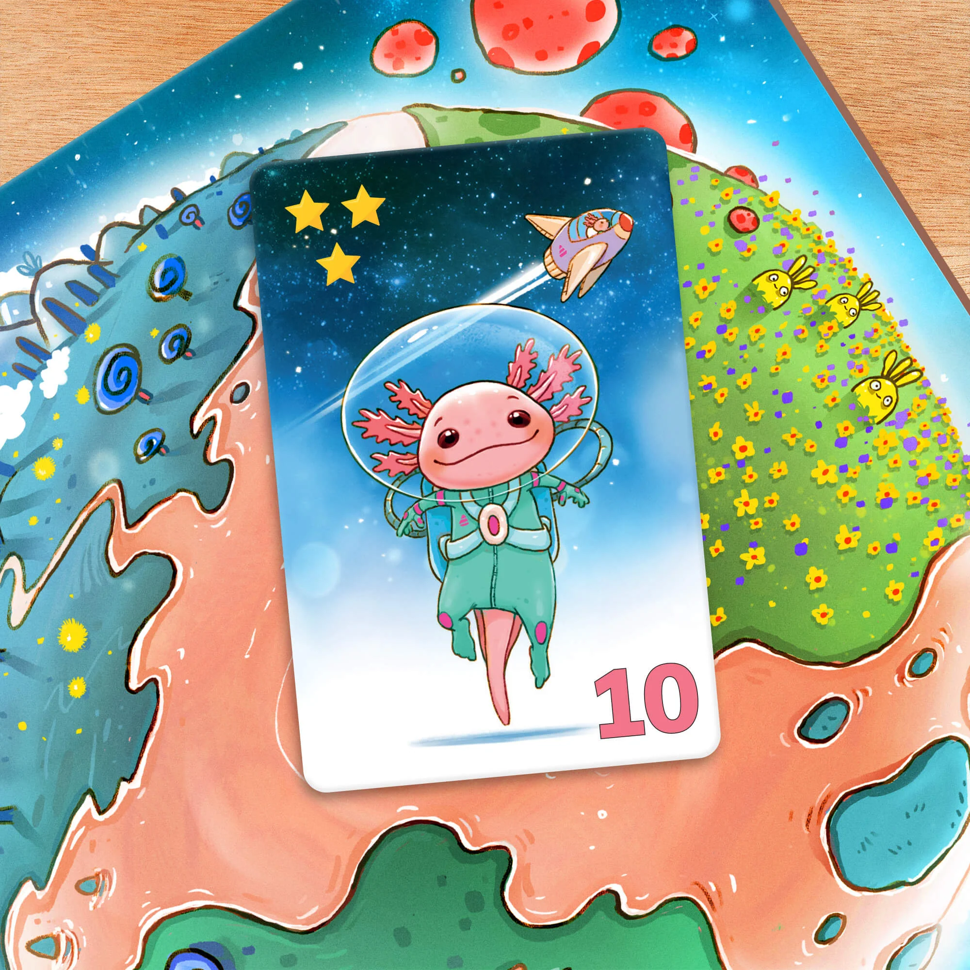 Galaxolotl Strategy Card Game for Kids Ages 8 and Up