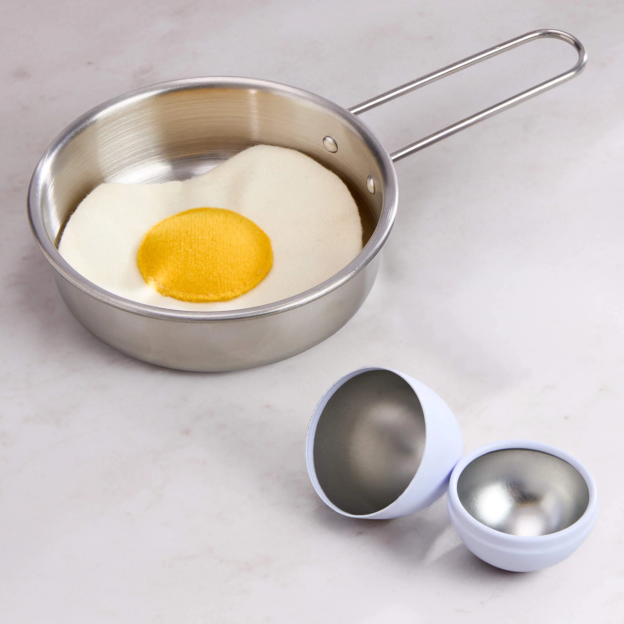 Creative Play Fried Egg and Pan Play Food Set for Toddlers