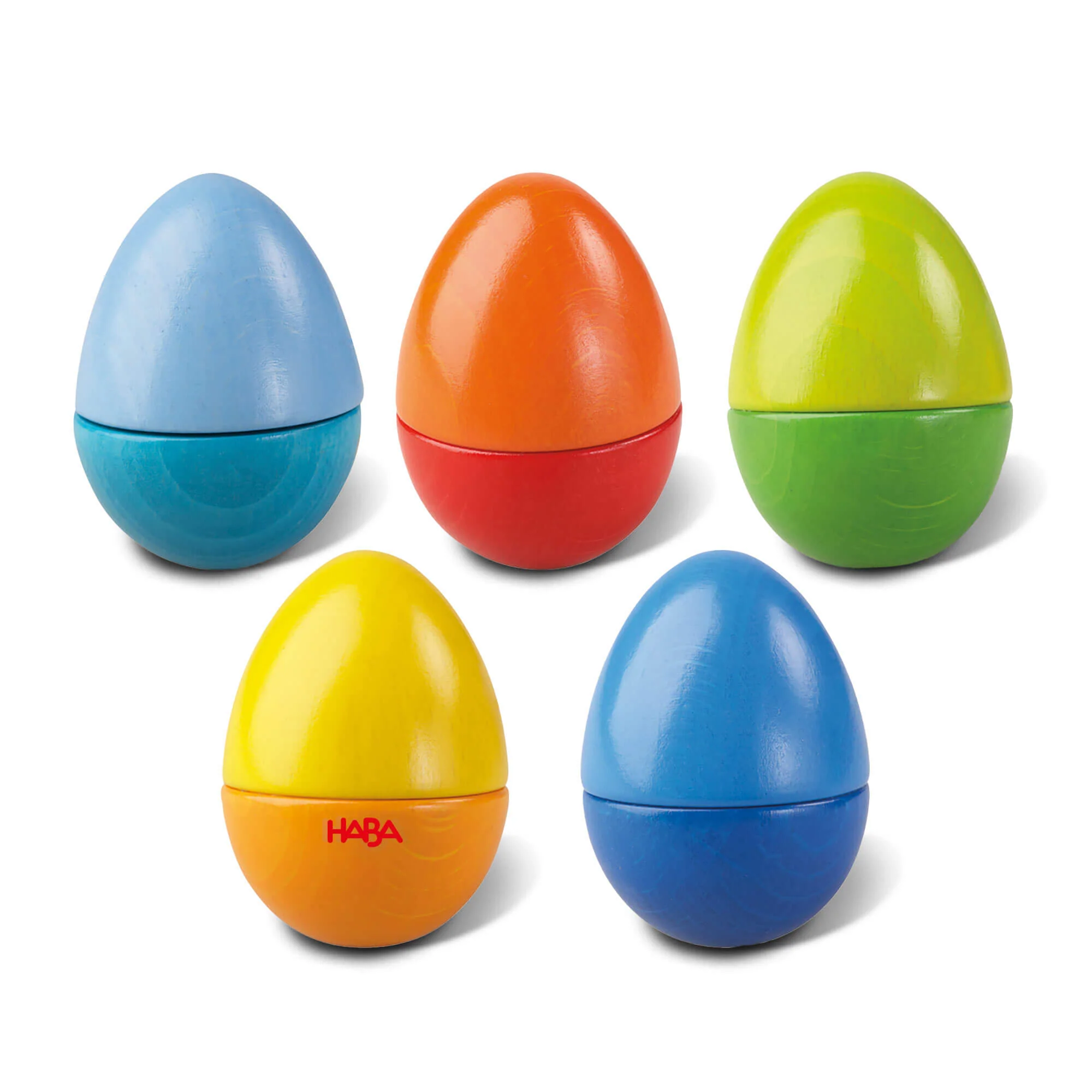 HABA Fun with Sounds Wooden Eggs Sensory Toy Set of Five