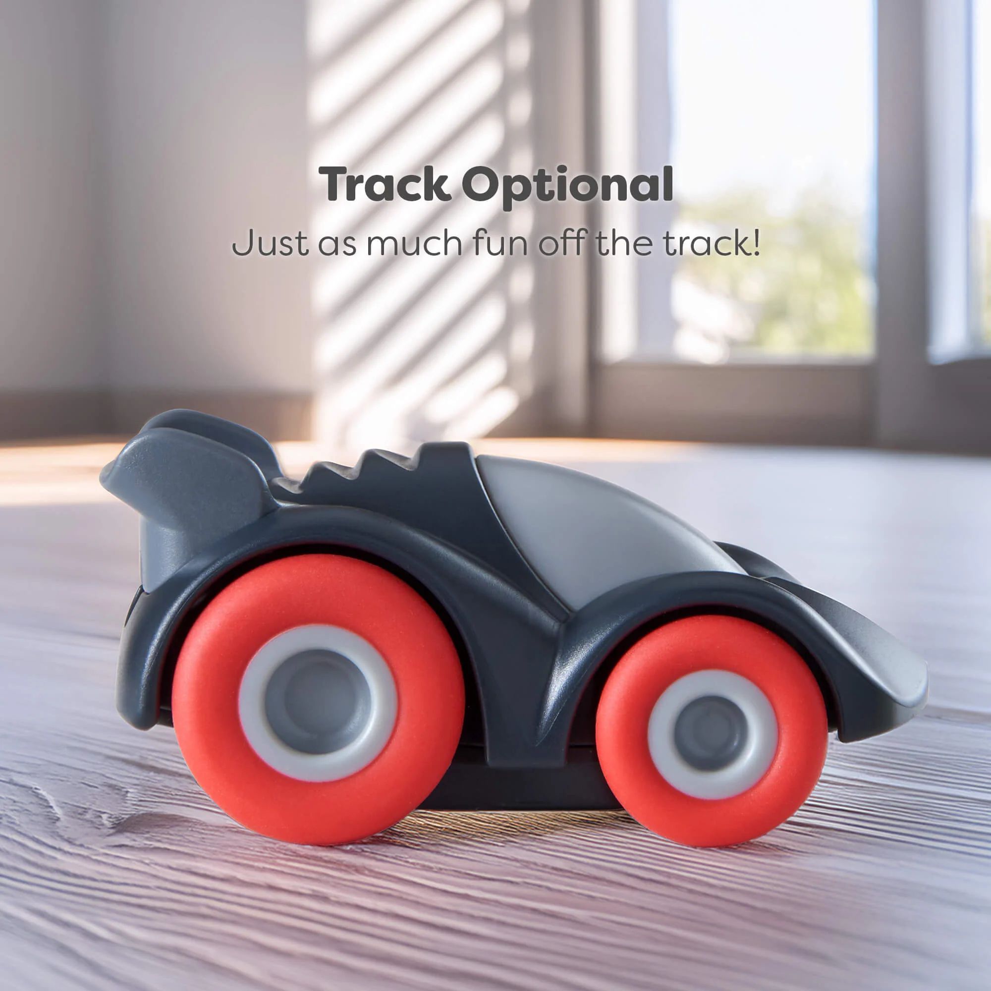 Black Race Car with Momentum Motor for Kullerbü Tracks